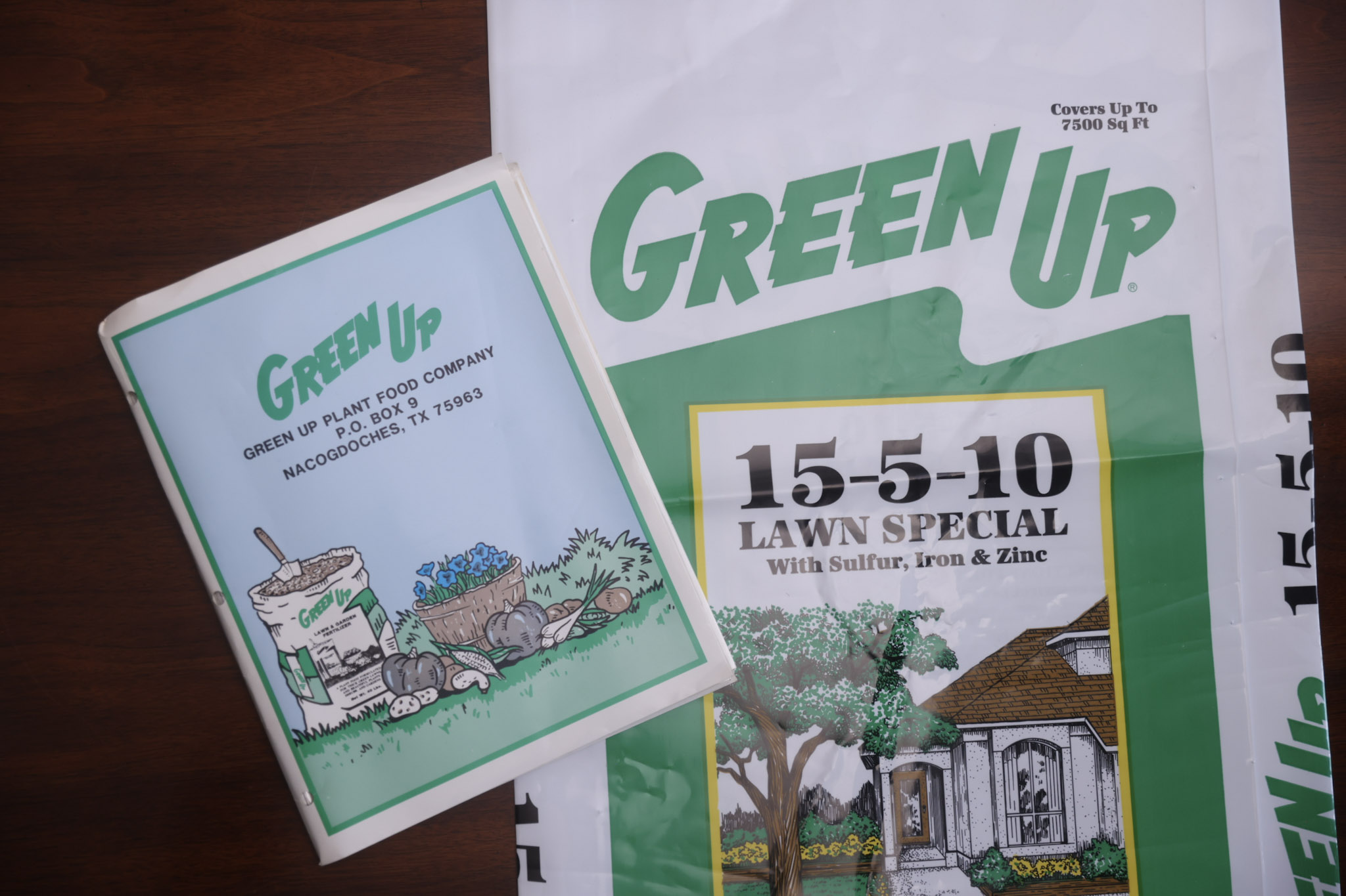 Green Up Fertilizer Bag and Instruction Manual
